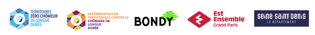 Partenaires de Bondy-Up : Territoires zéro chômeur de longue durée, Expérimentation territoriale contre le chômage de longue durée, Ville de Bondy, Est Ensemble Grand Paris et Département de la Seine-Saint-Denis